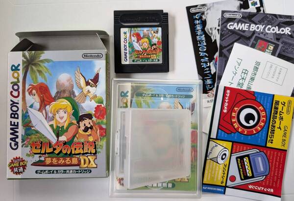 ゲームボーイ ゼルダの伝説 夢をみる島DX ゲームボーイカラー GBC ゲームソフト 箱 説明書 The Legend of Zelda series チラシ 広告