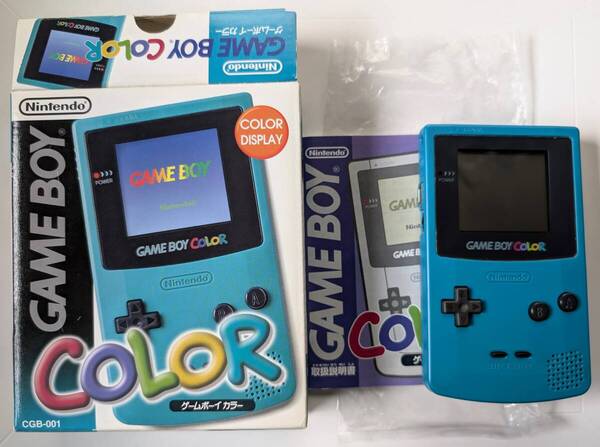 ゲームボーイ カラー 本体 GBC 説明書 箱付き CGB-001 GAMEBOY COLOR ブルー