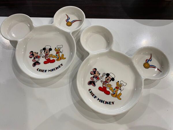 【24時間以内発送】ディズニー プレート お皿 陶器 当時物 2枚セット