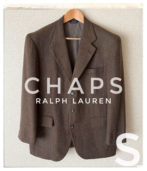 CHAPS Ralph Lauren チャップス ラルフローレン テーラードジャケット S ブラウン ウール95 カシミヤ5