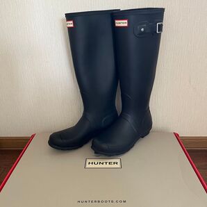 HUNTER レインブーツ レディース UK6 ブラック