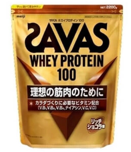 SAVAS ホエイプロテイン100 リッチショコラ味 2200g 明治 ザバス