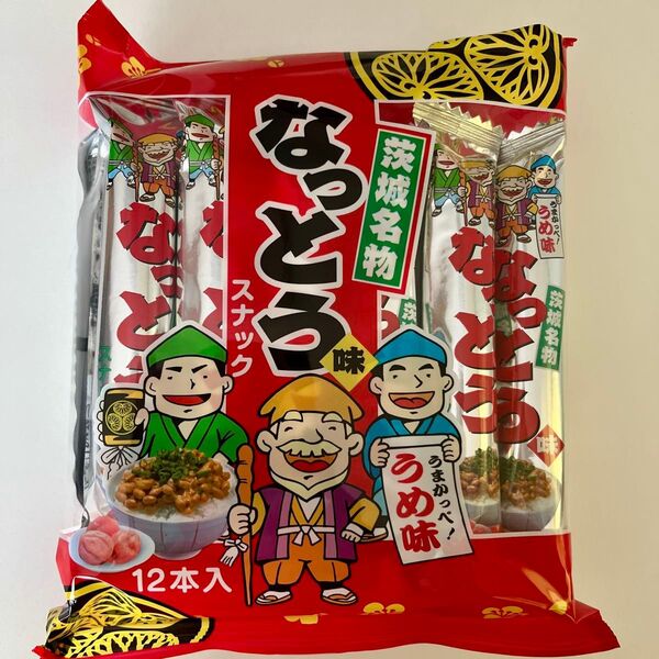 茨城名物なっとう味スナック うめ味 納豆スナック リスカ 梅 茨城土産