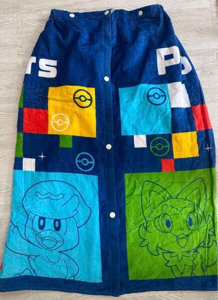 ポケモンピカチュウ 75cm ラップタオ スナップタオル 水泳