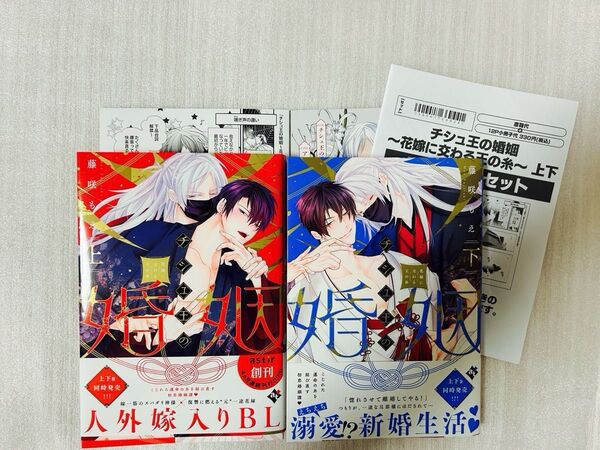 BL 新刊 チシュ王の婚姻 ~花嫁に交わる王の糸~ 上下巻 藤咲もえ アニメイト有償小冊子 アニメイト4Pリーフレットレット