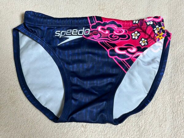 Speedo 競泳水着 和柄 メンズ Mサイズ ネイビー系