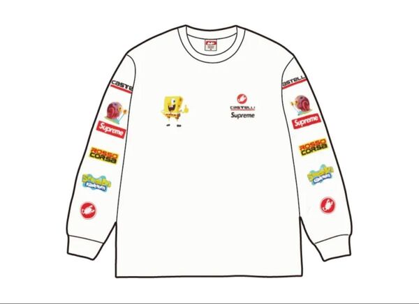 Supreme x SpongeBob Castelli Racing L/S Tee "White" XL