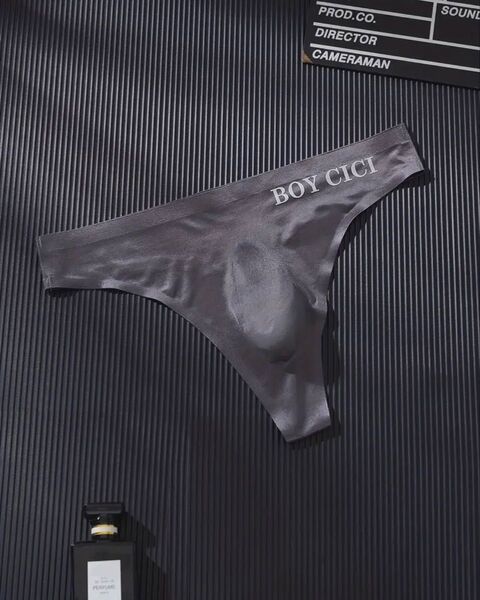 メンズ下着 Lサイズ セクシーなTバック シームレス 通気性快適 伸縮性のある下着 薄い透明なアイスシルク 冷感パンツ