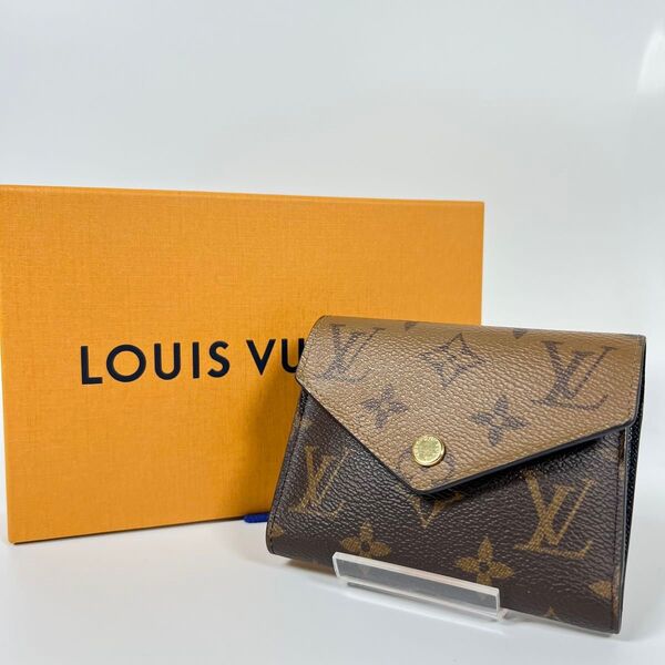 LOUIS VUITTON ルイヴィトン モノグラムリバース ポルトフォイユヴィクトリーヌ 三つ折り財布