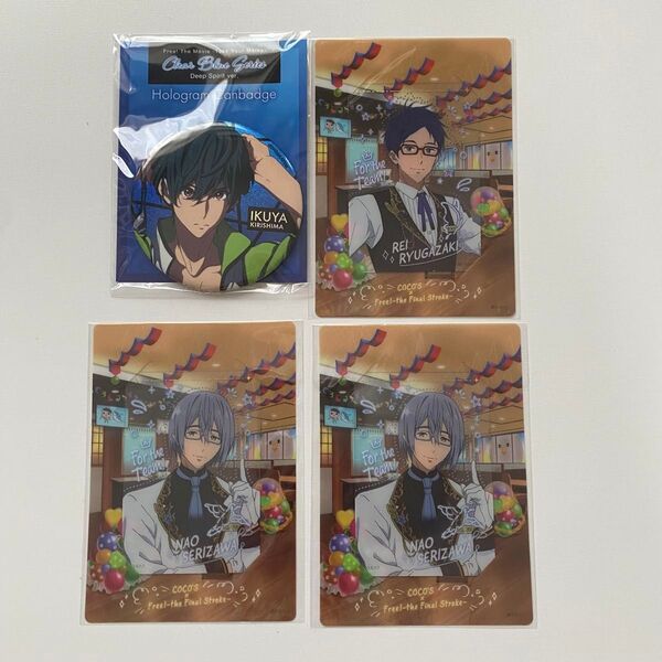 Free! TYM ホログラム缶バッジ 郁弥 Deep Spirit ver. ココス 描き下ろしカード 怜 尚