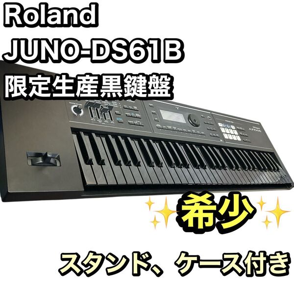 【美品】Roland JUNO-DS61B 61鍵 ブラック 限定カラー シンセサイザー
