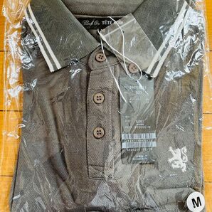 【新品未使用】TETE HOMME テットオム ポロシャツ カーキ M 未使用 定価11,000円 激安
