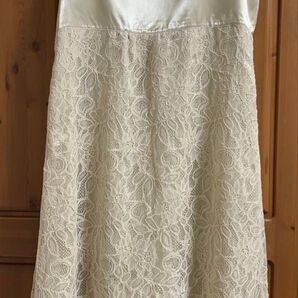 イマージュ IMAGE オフホワイト ノースリーブ レースワンピース ワンピース 中古品