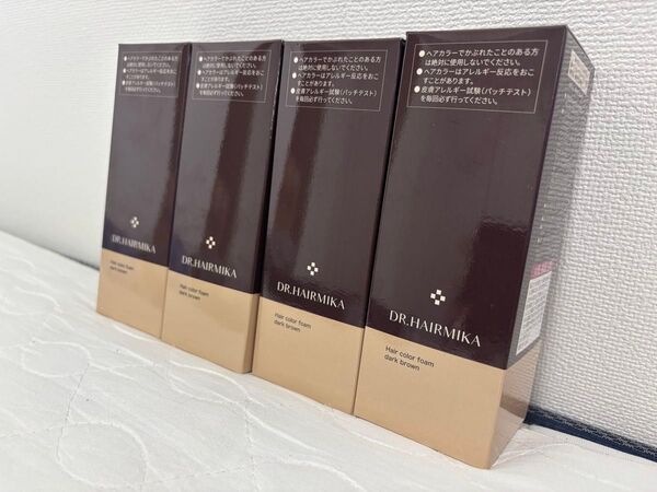 新品未使用 ドクターヘアミカ ヘアケア 白髪染め ダークブラウン4個 80g