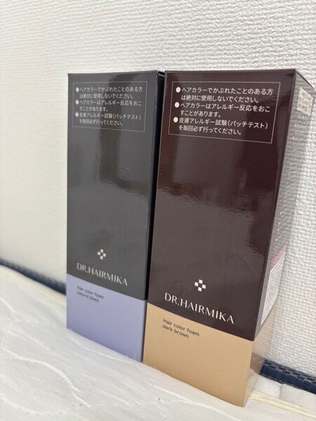 ドクター ヘアミカ ダークブラウン ナチュラルブラック 白髪染め セット 80g