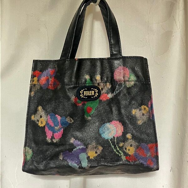 フェイラー FEILER ミニトートバッグ くま柄 テディベア ミニトート