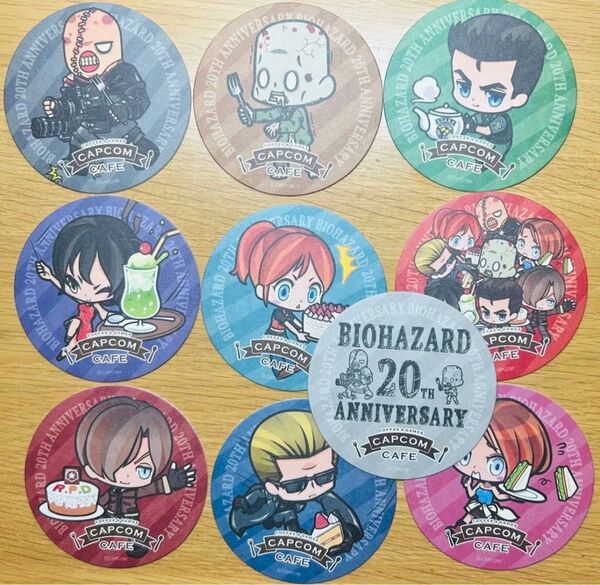 カプコンカフェ バイオハザード コースター コンプリートセット 新品