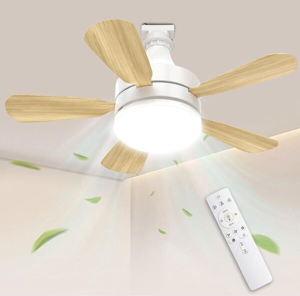 LEDシーリングファンライト 3000lm 3段階風量調整 6-8畳 省エネ 照明器具