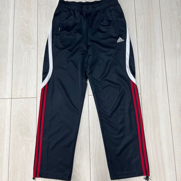 90~00s adidas アディダス ジャージパンツ 黒&赤線 サイズL