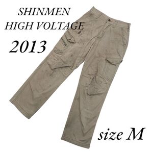 シンメン ハイボルテージ 2013 カーゴパンツ M 作業着 作業服 M ベージュ パンツ カーゴパンツ ワーク