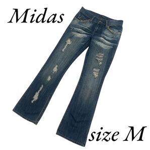 MIDAS Midas ミダス メンズ デニム ジーンズ M 綿 ヴィンテージ デニム ジーンズ パンツ