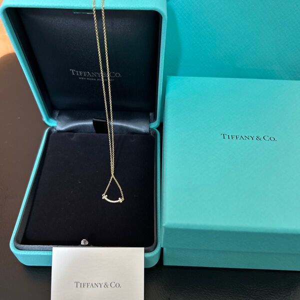 ティファニー Tiffany&Co ネックレス ティースマイル ティファニー T ペンダント ミニ 18金 イエローゴールド