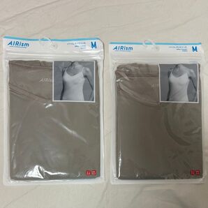 新品未使用 UNIQLO ユニクロ エアリズム キャミソール レディースM カーキ 2枚