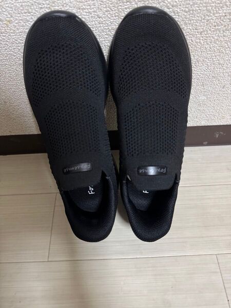 未使用品 スニーカー 立ったままスッと履けるメンズ 軽量25.5cm