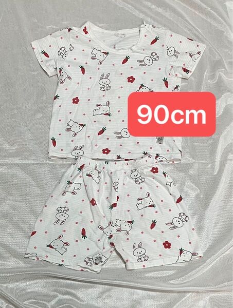 半袖Tシャツ パジャマ 上下セット ショートパンツ ハーフパンツ 女の子 セットアップ キッズパジャマ 半袖 夏 90 うさぎ