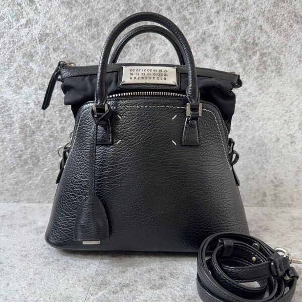 Maison Margiela 5AC 2WAY ショルダーバッグ メゾンマルジェラ ハンドバッグ レザー ブラック 正規品