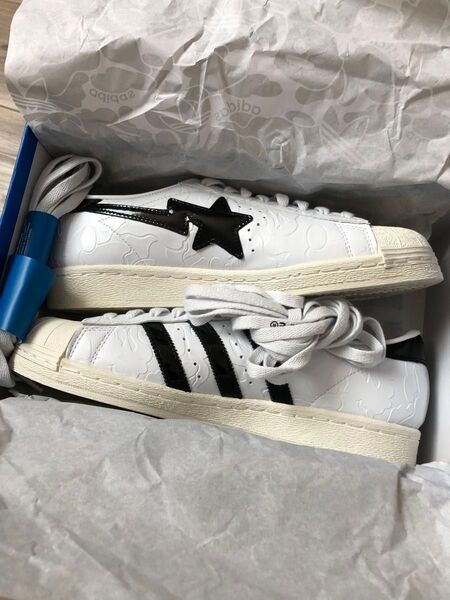A BATHING APE adidas SSTR V BAPE スニーカー27センチ 新品未使用 ホワイト