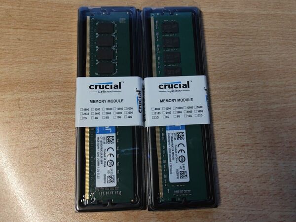 Crucial デスクトップ用DDR4 3200MHz 16GB CL22 CT16G4DFRA32A 単品2枚計32GB未使用品