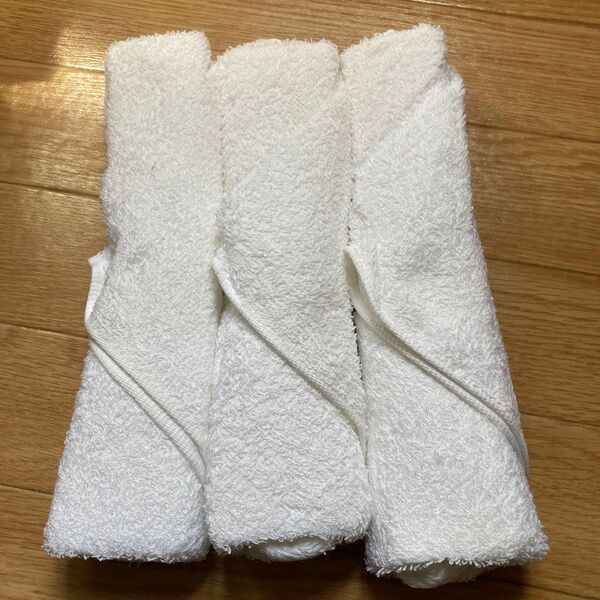 白いフェイスタオル3枚セット