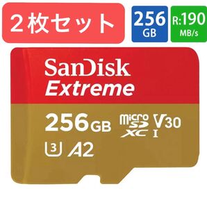 2枚セット SanDisk Extreme microSDXCカード 256GB マイクロSD Nintendo Switch
