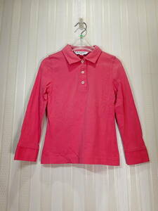★ブルックスブラザーズ/Brooks Brothers　110cm (xs)★長袖コットンシャツ（ピンク）/襟あり/替えボタン１つ付きs1699