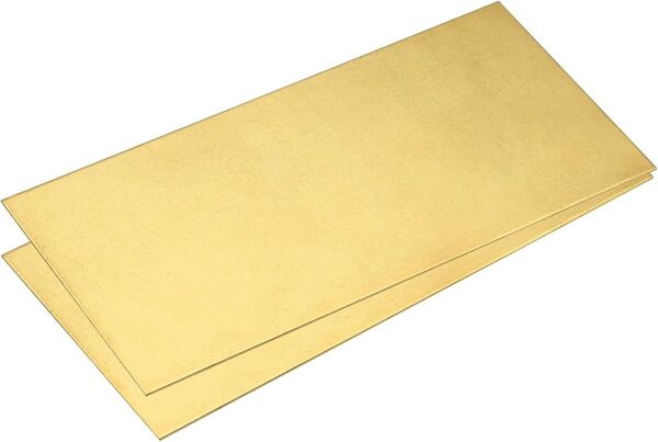 真鍮シート 2個入り 100 x 50 mm x 0.8 mm H62 金属シートプレート 工芸品 電気修理 産業用