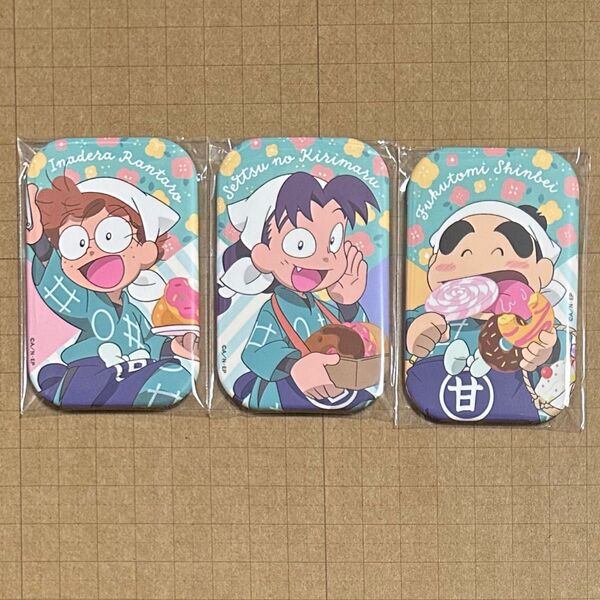 乱太郎 きり丸 しんべヱ 3点 まるかくカンバッジ まるかく缶バッジ 忍たま乱太郎
