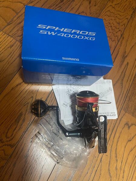 シマノ 19 スフェロス SW 4000XG ゴメクサスハンドルノブ付