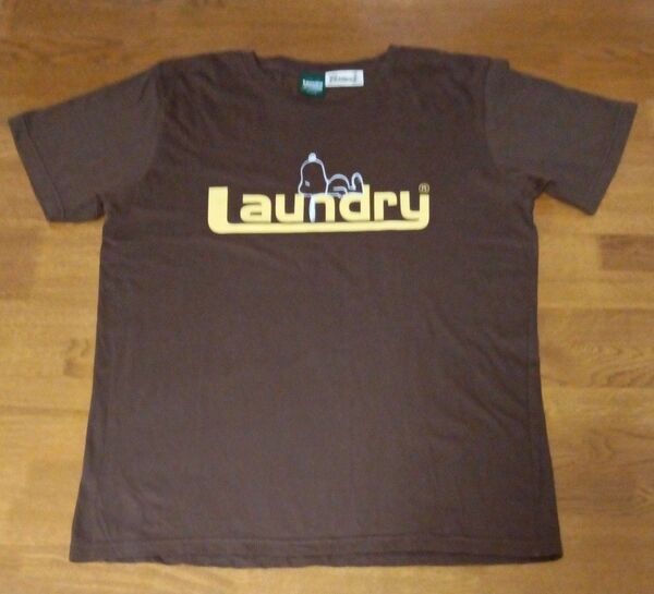 【Laundry】スヌーピーロゴTシャツ Mサイズ 綿100%