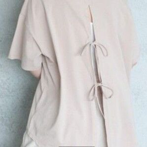 【AUNT MARIES】バックスリットシルケットTシャツ