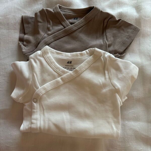 H&M コットンボディスーツ 2点セット サイズ60