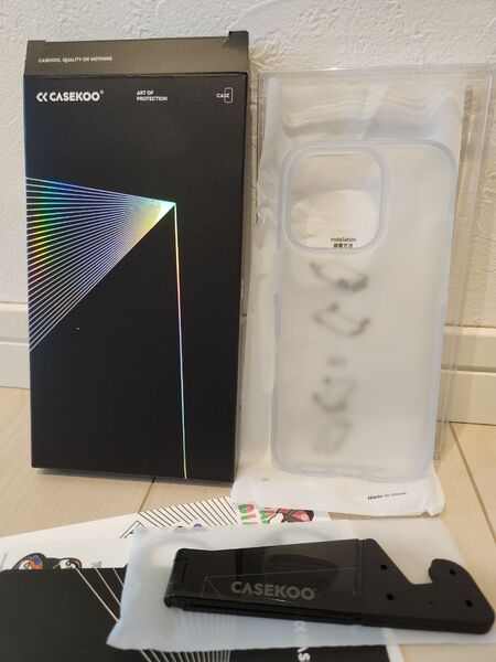 CASEKOO iPhone 16 Pro 用 ケース 耐衝撃 滑り止め 指紋防止 米軍MIL規格 マット仕上げ (マットクリア)