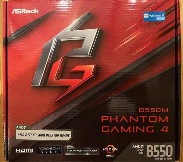 新品未開封◆ASRock B550M Phantom Gaming 4 AMD Ryzen5000 MicroATX マザーボード