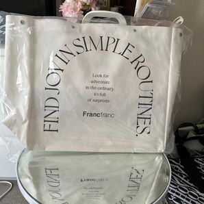 Francfranc トートバッグ アイボリー ロゴ入り 未使用