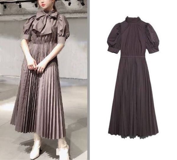 Sustainaボウタイシャツワンピース