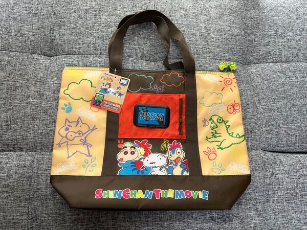 新品 未使用 クレヨンしんちゃん★オラたちの恐竜日記 保温保冷多機能BIGトートバッグ
