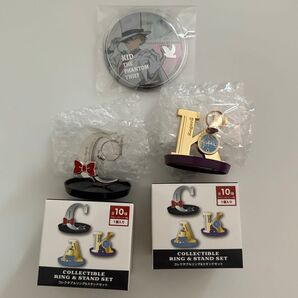 名探偵コナン USJ 缶バッジ リング&スタンドセット 怪盗キッド 江戸川コナン 毛利小五郎