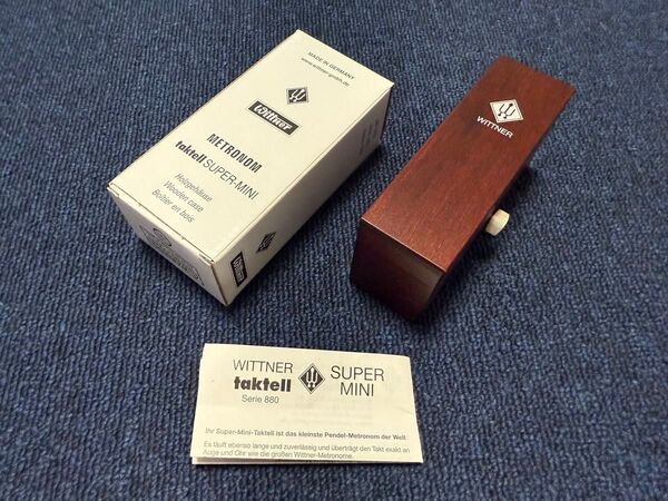 Wittner (ウィットナー) メトロノーム Taktell Super Mini マホガニー調 つや消し仕上げ 880210