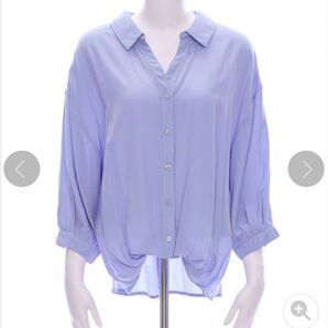 【CLEAR】《新品》バックスピンドル 裾タック 七分袖 ブラウス