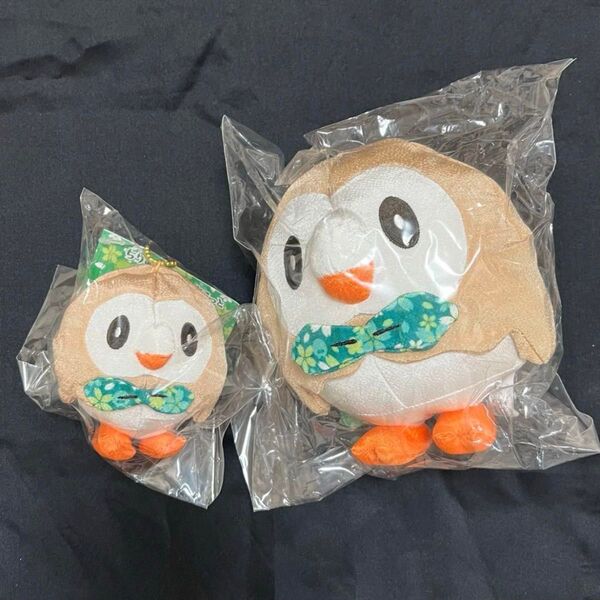 タグ付き 美品 ポケットモンスター ポケモン ポケセン モクロー ちりめん風 ぬいぐるみ ますこっと キーホルダー セット